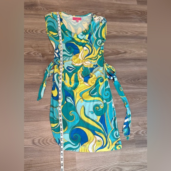 Trina Turk x Banana Republic Collaboration Dress Retro Womens Petite Small Silk - Picture 3 of 11